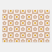 Feuille De Papier Cadeau Kawaii Rétro Rose Marguerite (Devant 2)