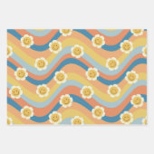 Feuille De Papier Cadeau Kawaii Rétro Rose Marguerite (Devant 2)