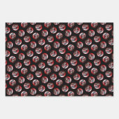 Feuille De Papier Cadeau Keeshond Peinture Noël Vieux Camion Rouge Chien Ar (Devant 3)