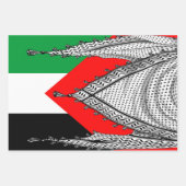 Feuille De Papier Cadeau Keffiyeh Écharpe palestinienne tissu traditionnel (Devant 3)
