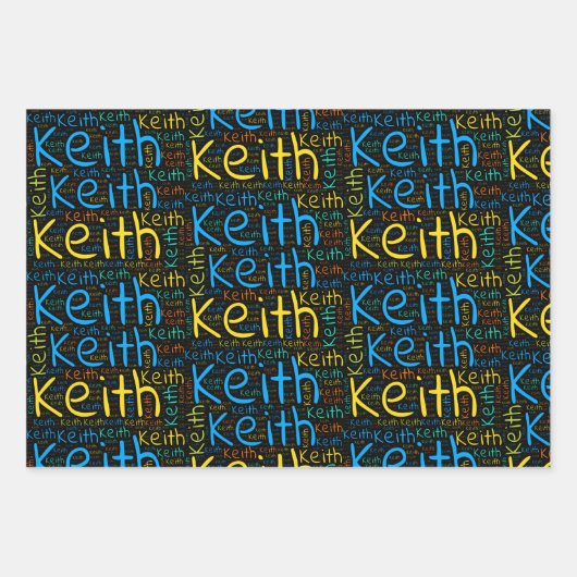 Feuille De Papier Cadeau Keith (Devant 3)