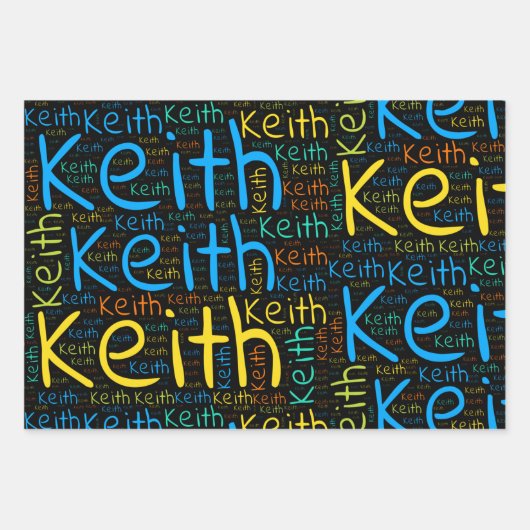 Feuille De Papier Cadeau Keith (Devant 2)