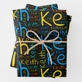 Feuille De Papier Cadeau Keith (En situation)