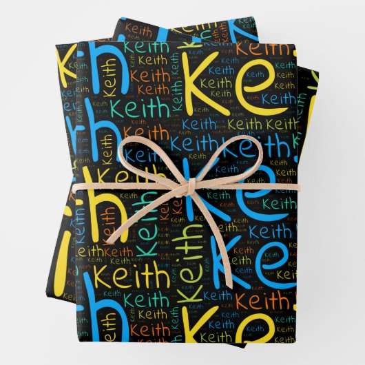 Feuille De Papier Cadeau Keith (En situation)