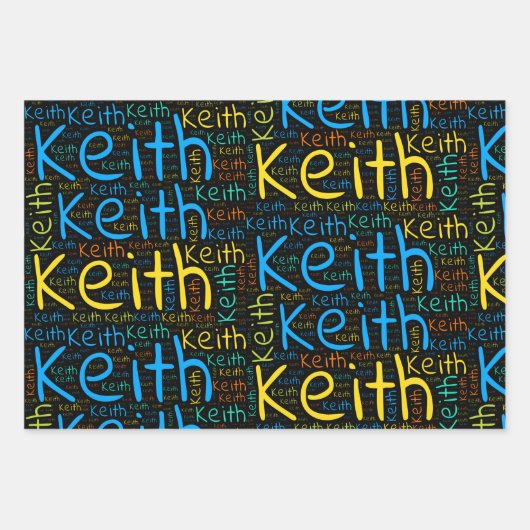 Feuille De Papier Cadeau Keith (Devant)