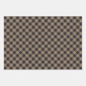 Feuille De Papier Cadeau Khaki Buffalo Plaid Checkered (Devant 3)