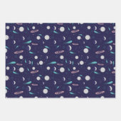 Feuille De Papier Cadeau Kids Moon Meteor Black Hole Planet Comet (Devant 3)