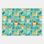 Feuille De Papier Cadeau Kids Wildlife Safari    (Devant 3)