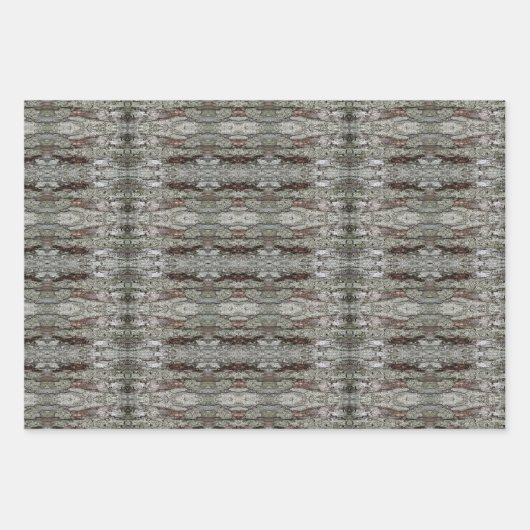 Feuille De Papier Cadeau Kingdom Tree Bark Patterned (Devant 3)