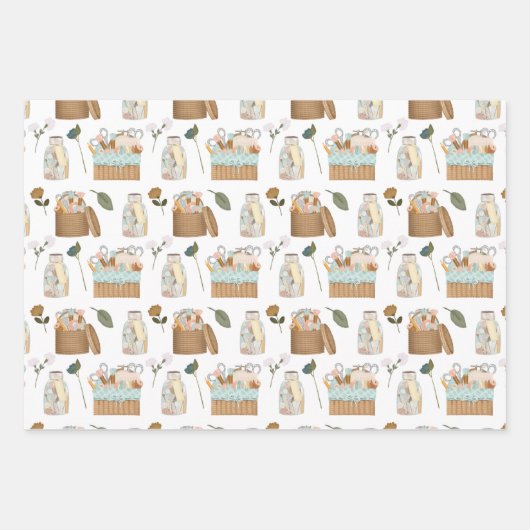 Feuille De Papier Cadeau Kit de notes de couture (Devant)