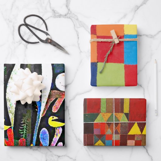 Feuille De Papier Cadeau Klee - Tableaux célèbres (Recto)