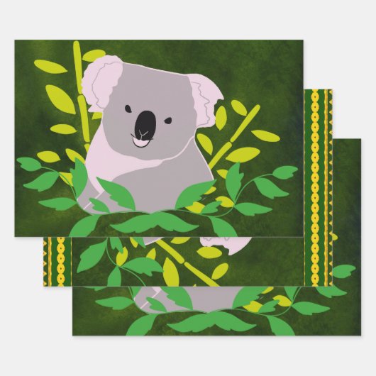 Feuille De Papier Cadeau koala (Lot)