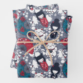 Feuille De Papier Cadeau Kokeshi (En situation)