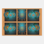 Feuille De Papier Cadeau Kokopelli Sun Sud-Ouest Turquoise (Devant 2)