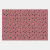 Feuille De Papier Cadeau Kokopelli Trickster Motif Bourgogne (Devant 2)