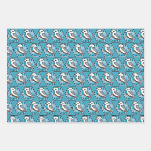 Feuille De Papier Cadeau Kookaburra Bird (Devant)