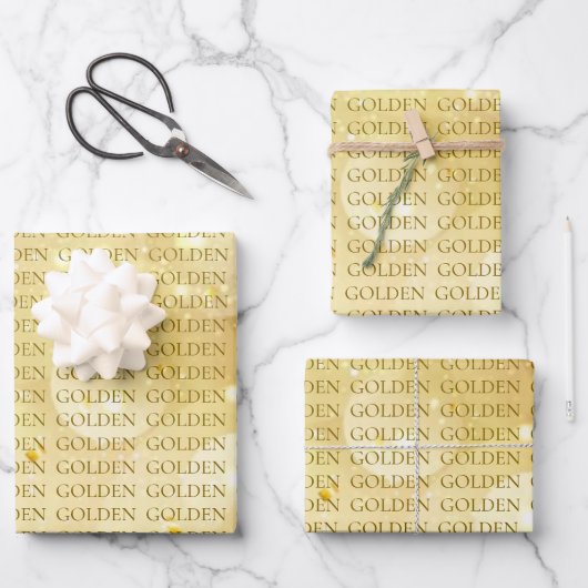 Feuille De Papier Cadeau KPOP GOLDEN Gift Wrap (Recto)