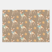 Feuille De Papier Cadeau Kraft Baby Boy's First Christmas Reindeer Party (Devant 3)
