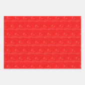 Feuille De Papier Cadeau Kraft Brown clair, rouge et blanc (Devant 3)