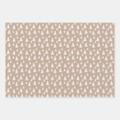Feuille De Papier Cadeau Kraft Country Christmas Designs Blanc (Devant 3)