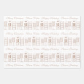 Feuille De Papier Cadeau Kraft et blanc moderne scandinave (Devant 3)