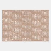 Feuille De Papier Cadeau Kraft et blanc moderne scandinave (Devant)