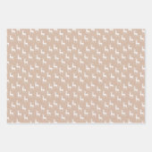 Feuille De Papier Cadeau Kraft Hiver Blanc Noël Élégant (Devant 2)