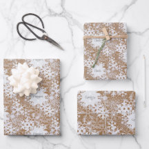 Kraft Snowflakes Personnalisé Trois Noms Hiver
