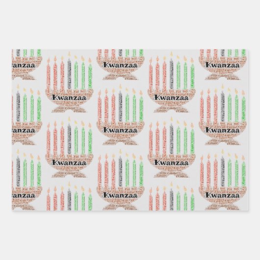 Feuille De Papier Cadeau Kwanzaa (Devant)