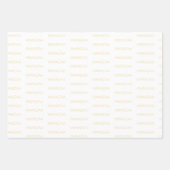 Feuille De Papier Cadeau Kwanzaa jaune et blanc moderne (Devant)