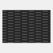 Feuille De Papier Cadeau Kwanzaa noir et blanc moderne (Devant 2)