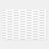 Feuille De Papier Cadeau Kwanzaa noir et blanc moderne (Devant)