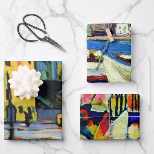 Feuille De Papier Cadeau La célèbre oeuvre de Kandinsky (Recto)