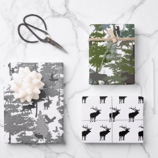 Feuille De Papier Cadeau La faune forestière