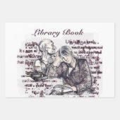 Feuille De Papier Cadeau La fille lisant un livre (Devant)