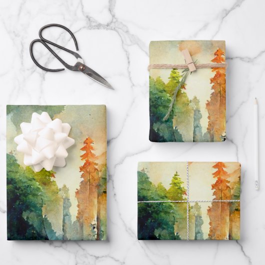 Feuille De Papier Cadeau La forêt (nature) (Recto)