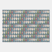 Feuille De Papier Cadeau La Nativité Noël marine (Devant 2)