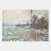 Feuille De Papier Cadeau La rupture de la glace par Claude Monet (Devant)