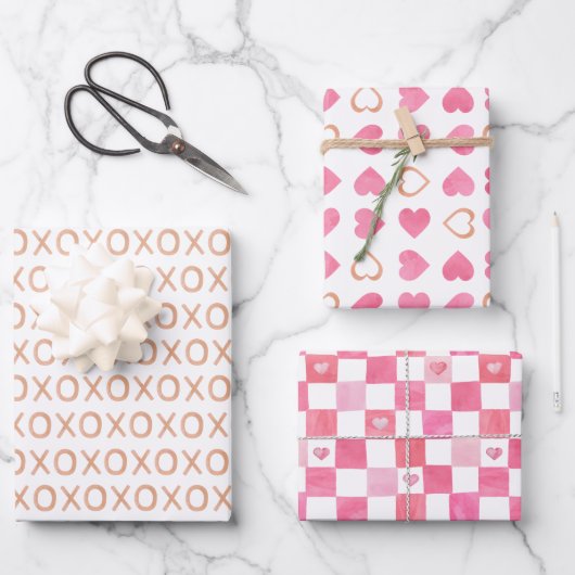 Feuille De Papier Cadeau la Saint-Valentin (Recto)