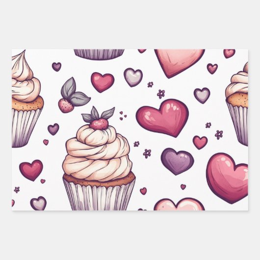 Feuille De Papier Cadeau La Saint-Valentin (Devant)