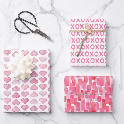 Feuille De Papier Cadeau la Saint-Valentin (Recto)
