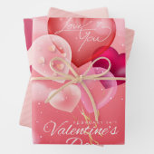 Feuille De Papier Cadeau la Saint-Valentin (En situation)