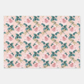 Feuille De Papier Cadeau La série Rose et libellule (Conception 2) (Devant 3)