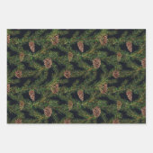 Feuille De Papier Cadeau La verdure. pin, cône, sapin (Devant 2)