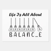 Feuille De Papier Cadeau La vie, c'est l'équilibre de l'inspiration de moti (Devant 3)