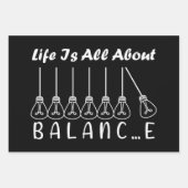 Feuille De Papier Cadeau La vie, c'est l'équilibre de l'inspiration de moti (Devant)