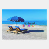 Feuille De Papier Cadeau La vie commence à la retraite, conception populair (Devant 3)