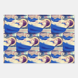 Feuille De Papier Cadeau La Vierge Marie et l'Enfant Jésus grâce de la Rena