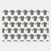 Feuille De Papier Cadeau Laboratoire noir (Devant)