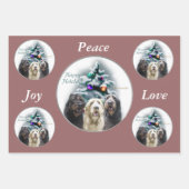 Feuille De Papier Cadeau Labradoodle Cadeaux de Noël (Devant)